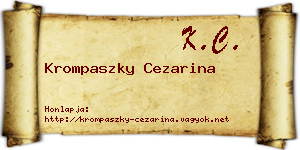 Krompaszky Cezarina névjegykártya